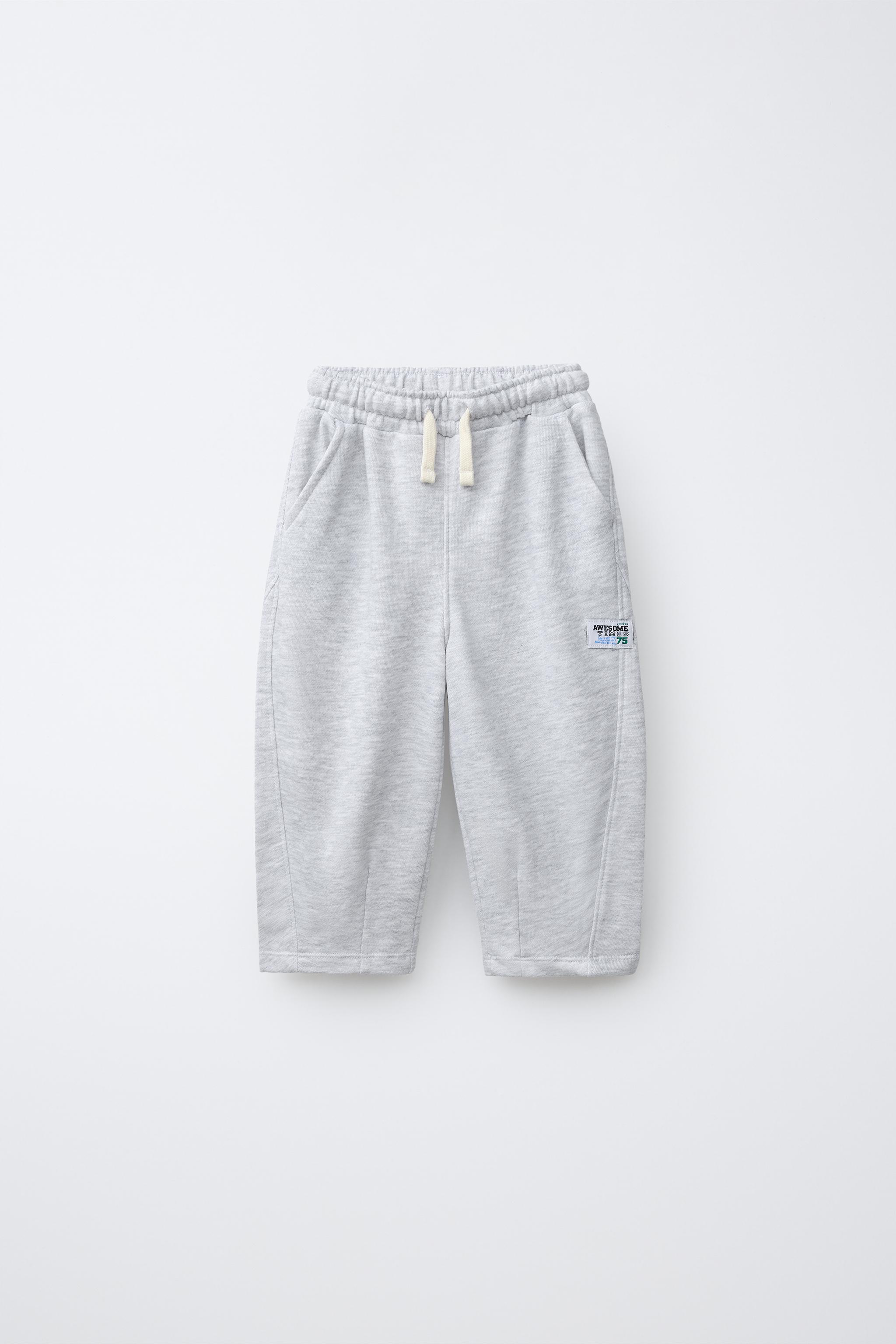 BARREL PANTS WITH LABEL